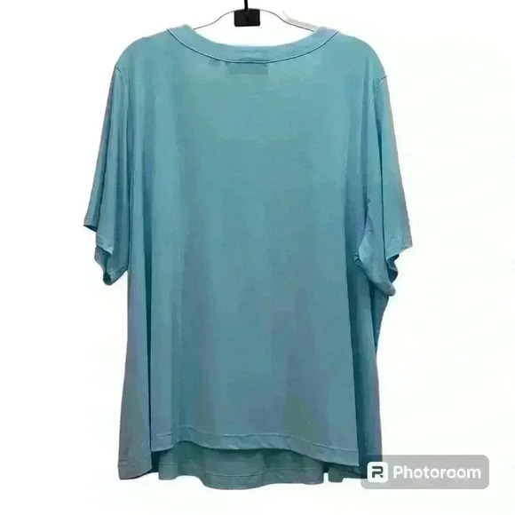 New Sky Blue Top | Blouse | Unique Style with Buttons on the top of the Blouse - Picture 2 of 2